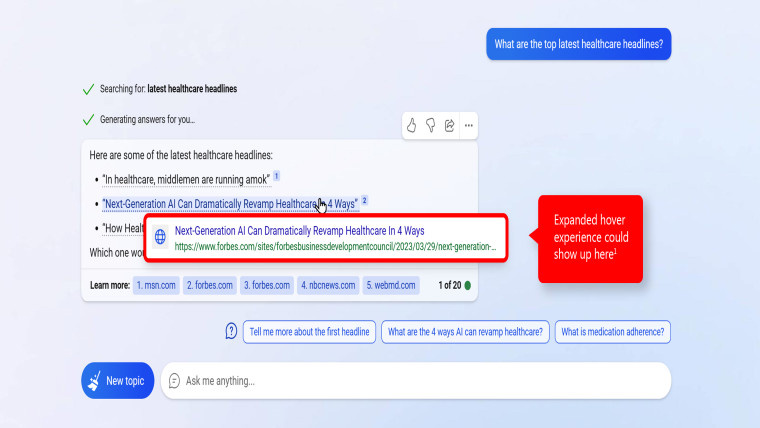 聊天机器人也要赚钱:微软必应聊天在回复中加入广告 Bing chat ads