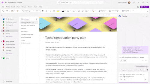 微软笔记应用 OneNote 整合 AI 工具 Copilot:可生成会议要点、帮助规划旅游攻略等 微软笔记应用 OneNote 整合 AI 工具 Copilot:可生成会议要点、帮助规划旅游攻略等